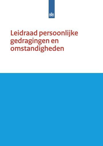 Leidraad persoonlijke gedragingen en omstandigheden