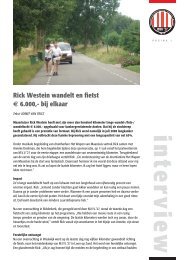 Rick Westein wandelt en fietst € 6.000,- bij elkaar - MVV'27