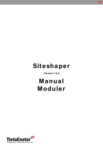 Siteshaper Manual Moduler
