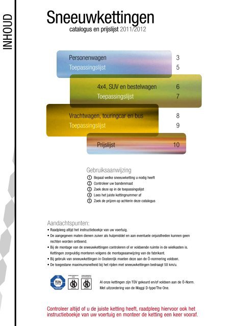 catalogus en prijslijst 2011/2012 - Jari Techniek