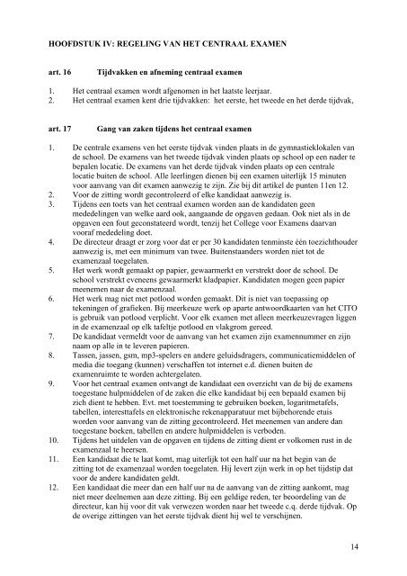 Examenreglement 2001 – 2002 - Mencia de Mendoza