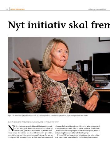 Nyt initiativ skal fremme innov - Hjælpemidler