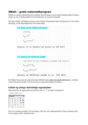 SMath – gratis matematikprogram