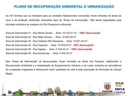 Plano de Recuperação Ambiental e Urbanização para Campo Magro