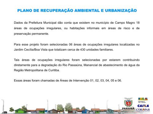 Plano de Recuperação Ambiental e Urbanização para Campo Magro