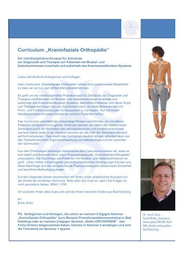 Curriculum „Kraniofaziale Orthopädie“