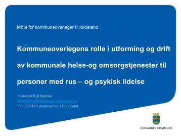 Kommuneoverlegens rolle - Fylkesmannen.no