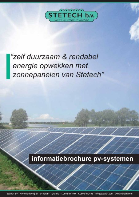 Klik hier voor de informatiebrochure over zonnepanelen ... - Stetech bv