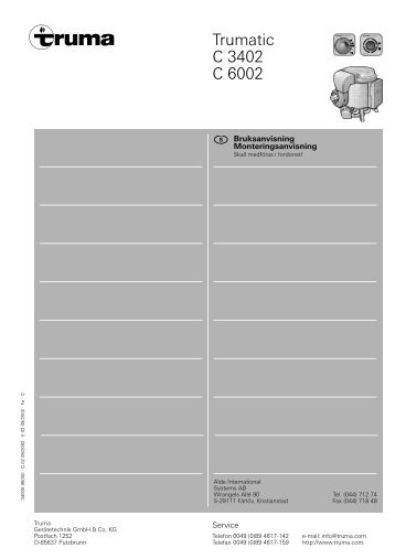 Trumatic C 3402 C 6002 - Alde