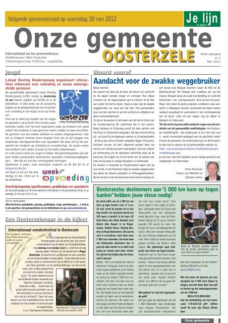 Mei 2012 - Gemeente Oosterzele