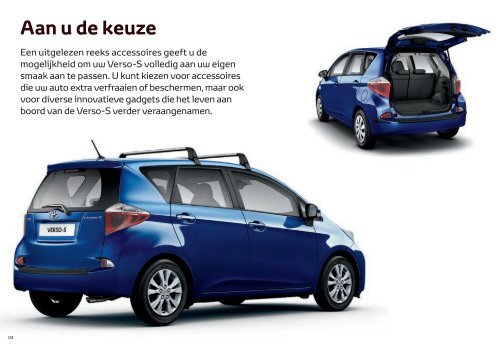 Toyota Verso-S accessoires Brochure Nederland