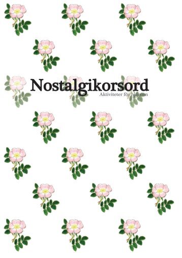 Nostalgikorsord - Aktiviteter för hjärnan