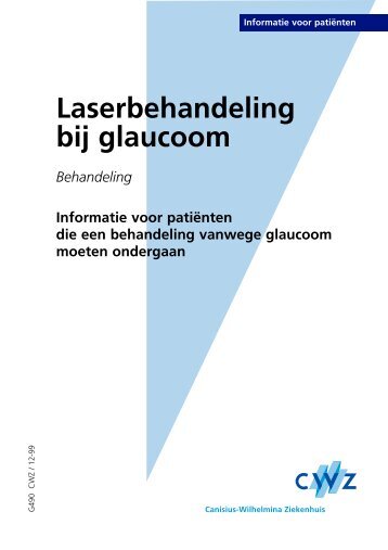 Laserbehandeling bij glaucoom