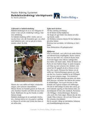 Bakdelsvändning/skrittpiruett - Positive Riding