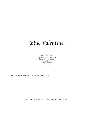 Blue Valentine screenplay - Movie Cultists