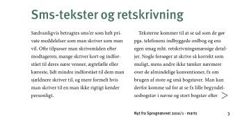 Sms-tekster og retskrivning