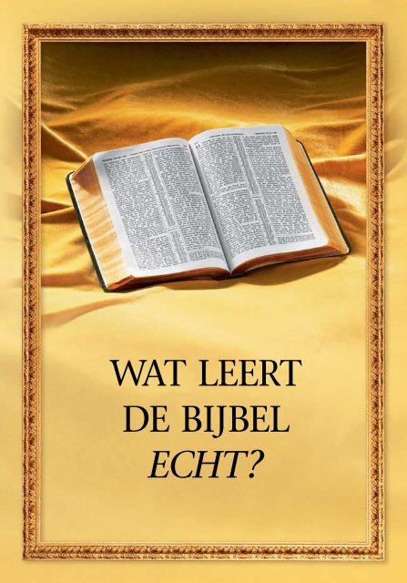 Wat Leert De Bijbel Echt Pdf