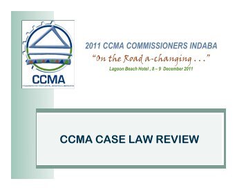 Case Law Review - CCMA