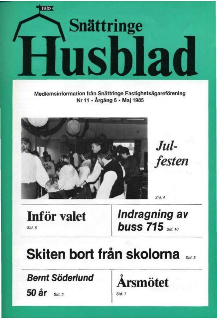 1985-1 - Snättringe fastighetsägareförening