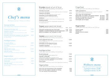 menukaart - Spa Zuiver