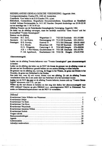 Jaargang 1993 - NGV afdeling Twente - Nederlandse ...