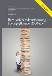 Barn- och barndomsforskning i pedagogik under 2000-talet