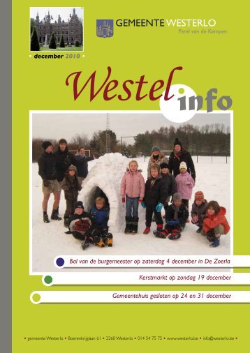 december 2010 - Gemeente Westerlo