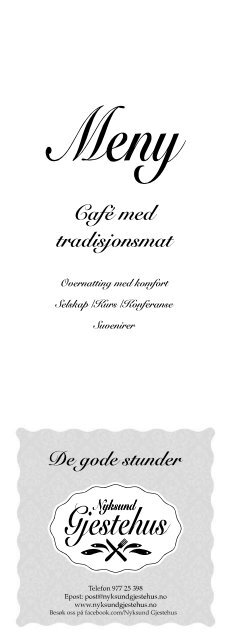 Café med tradisjonsmat - Nyksund Gjestehus