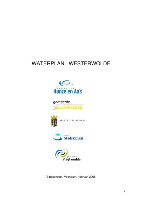 WATERPLAN WESTERWOLDE - Hunze en Aa's