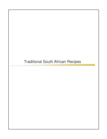 Traditional South African Recipes - Rieme