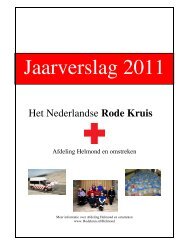 Jaarverslag 2011 - Het Nederlandse Rode Kruis