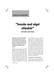 Svenska med något utländskt” - Stockholms universitet