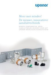 Uponor sanitair aansluitsysteem