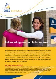 Behandeling van boulimia nervosa - GGZ Oost Brabant