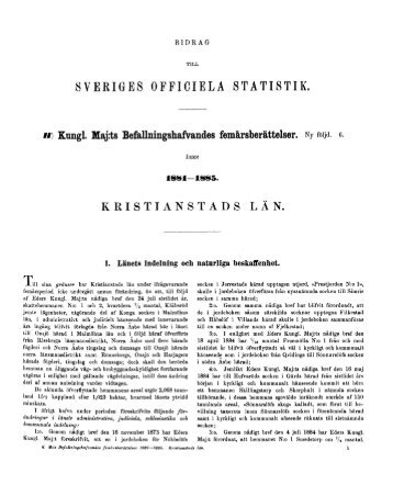 1881-1885 Kristianstads län - Statistiska centralbyrån