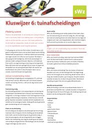 Kluswijzer 6: tuinafscheidingen - Swz