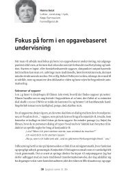 Fokus på form i en opgavebaseret undervisning - DPB