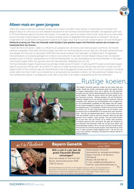 Nieuwsbrief maart 2012 - Fleckvieh