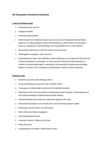 Die Scesaplana Hochzeits-Checkliste