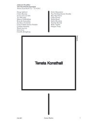 Abstract Possible: The Stockholm Synergies ... - Tensta konsthall