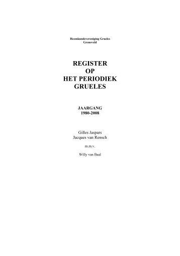 Grueles register - Gronsveld