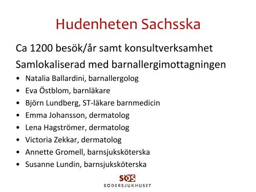 Svåra eksem, Natalia Ballardini - Barnallergisektionen