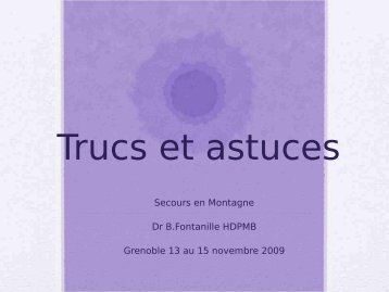 Fontanille Trucs et astuces