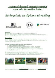 hockeyclinic en diploma uitreiking