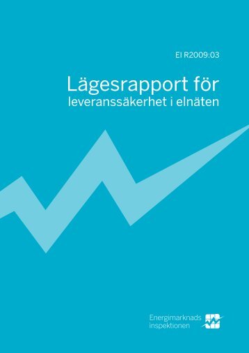 Lagesrapport for leveranssakerthet i elnaten eir200903