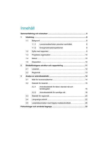 Lagesrapport for leveranssakerthet i elnaten eir200903