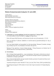 2009-03-10 Referat af bestyrelsesmøde - Mammen Friskole