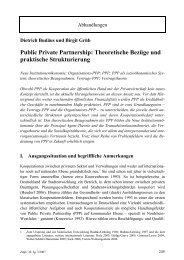 Public Private Partnership: Theoretische Bezüge und praktische ...