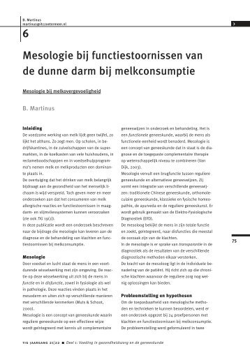 Mesologie bij functiestoornissen van de dunne darm bij ...