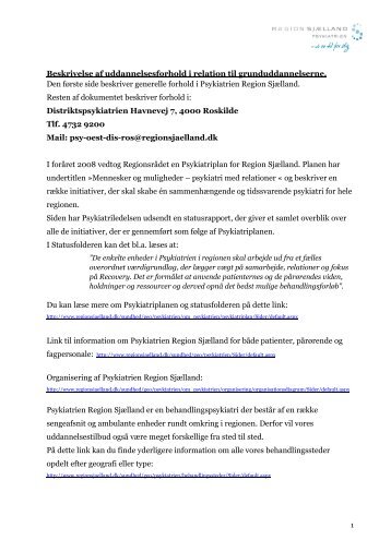 Distriktspsykiatrien - Roskilde - Region Sjælland
